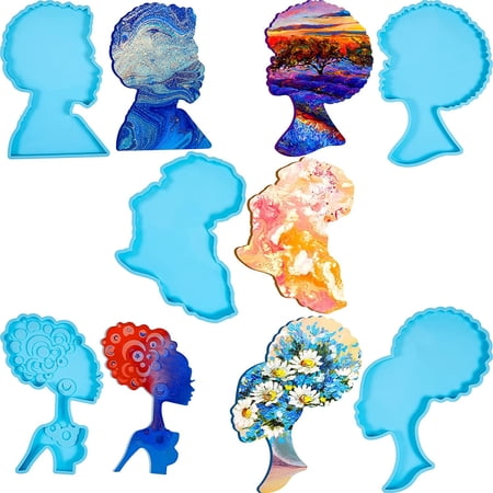 Afro Head Shape Silicone Mold For Resin Coasters & Trays – DIY Craft Mold For Serving Boards & Decor