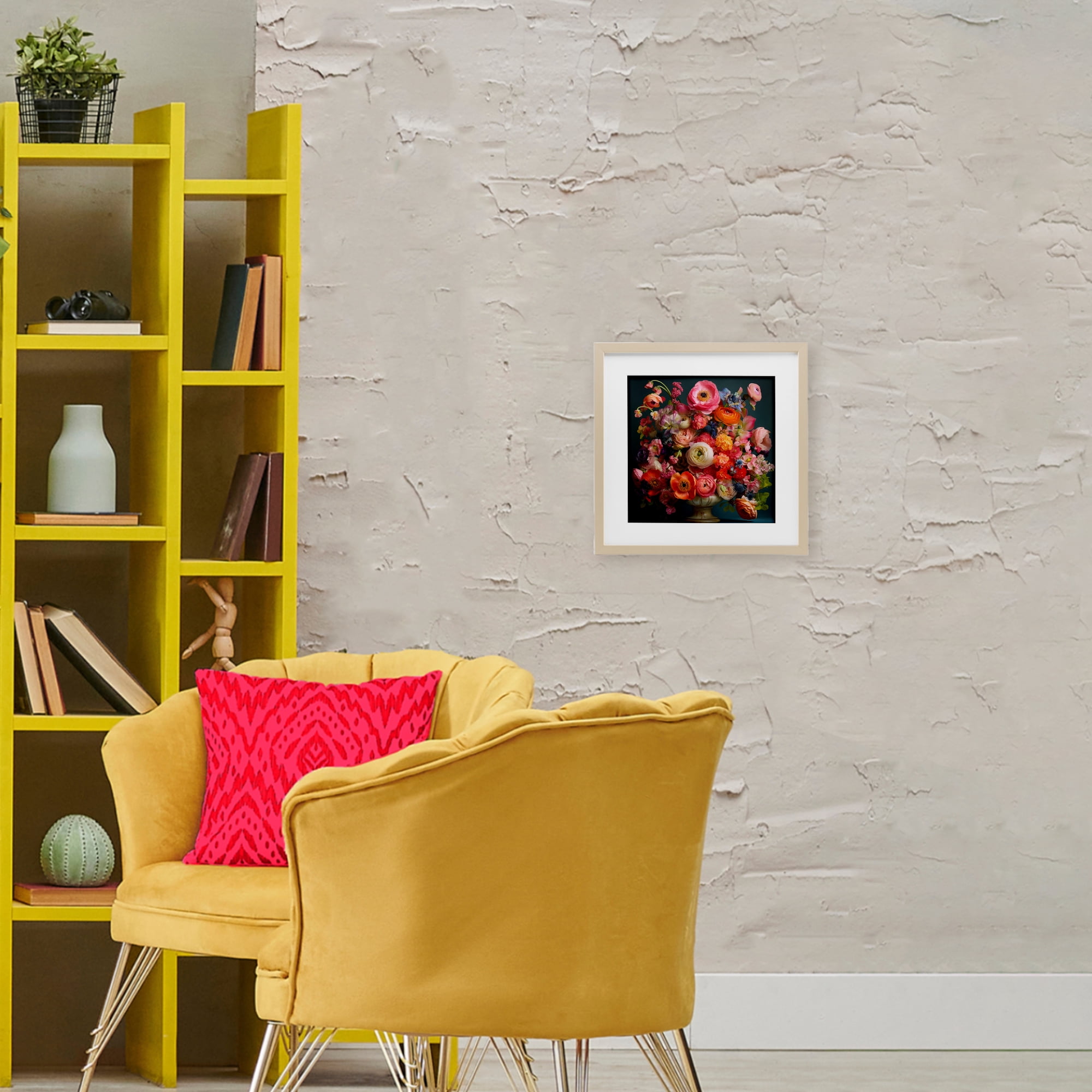Stupell Industries Harmonious Mixed Peonies Birch Framed Print Under Glass, design by Lazar Studio