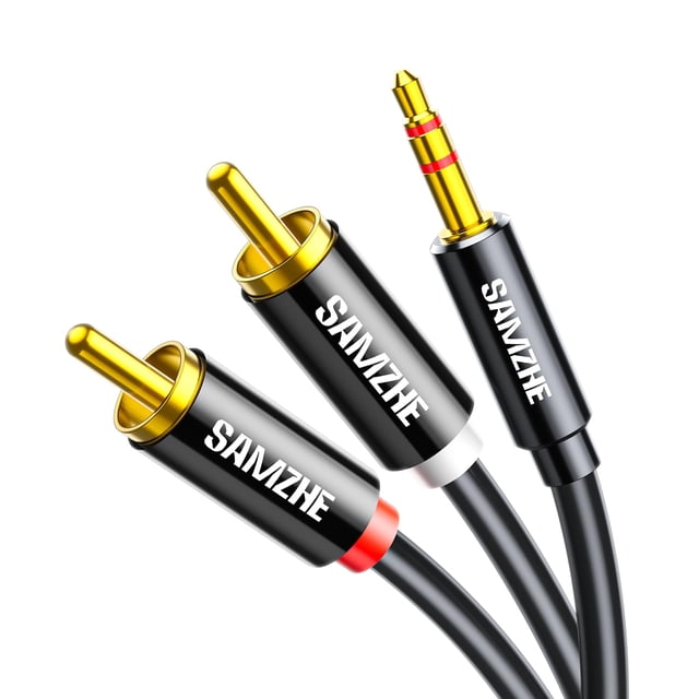 Cable de audio SAMZHE de 3,5 mm a RCA, 5 m, divisor en Y