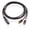 2m, variant on Mother-to-dual RCA RCA plug audio cable with braided shielding, gold-plated connector, for professional audio amplifiers, mixing consoles and audio cables,1m