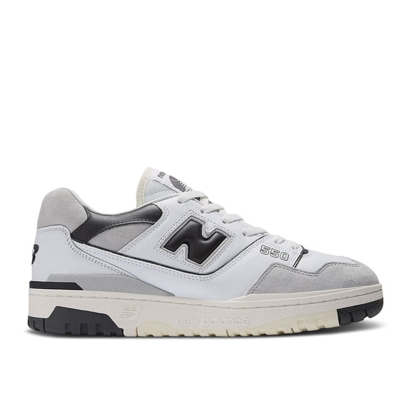New Balance 550 Mens Sneakers, White/Black, Size 6