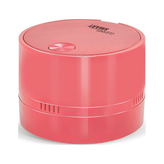 CheAAlet Portable Desktop Vacuum Cleaner - Compact Electric Dust Remover for School and Office Cleaning Pink