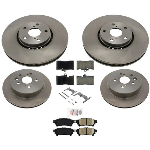 Front & Rear Brake Rotors Ceramic Brake Pads Fits Lexus GS450H 2013-2018