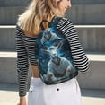 thumbnail image 6 of Naloa Forest Meditating Goat Canvas Backpack for Men Women Rucksack Casual Travel Daypack College Tote Satchel Bookbag for Teens-Small, 6 of 7