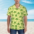 thumbnail image 2 of Sikiie Funny Frogs Print Men's Hawaiian Shirt, Summer Beach Button Pocket Short Sleeve T-Shirt,Medium, 2 of 7