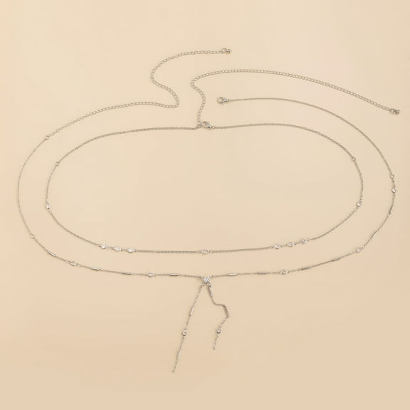 XmhyTop-A Multilayer Metal Belly Chain Body Jewelry Waist Accessory, Adjustable Everyday Wear Belly Chain Jewelry, 1 Piece,B35