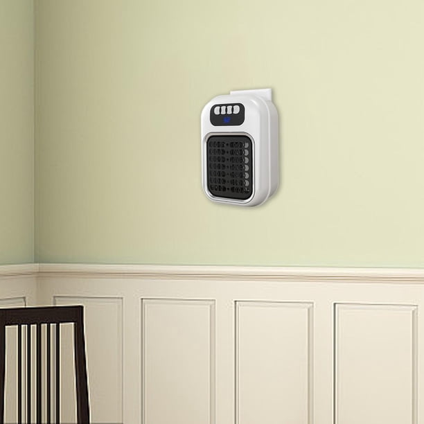 Calentador con toma de corriente de pared, minicalentador con termostato y temporizador, calentador eléctrico de calentamiento rápido,