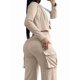 thumbnail image 2 of Conjunto de Dos Piezas para Mujer: Blazer Corto, Chaqueta y Pantalón de Trabajo de Cintura Alta y Pierna Caqui M, 2 of 6