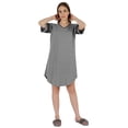 thumbnail image 2 of Inkmeso Women V-Neck Short Sleeve Dresses Solid Casual Loose Fit T-Shirt Sports Tunic Short Dress, 2 of 7