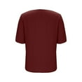 thumbnail image 4 of ClodeEU Womens Summer Short Sleeve Lightweight V Neck T Shirts, Dressy Casual Tunic Clothes Tops Wine,Womens Plus S, 4 of 7