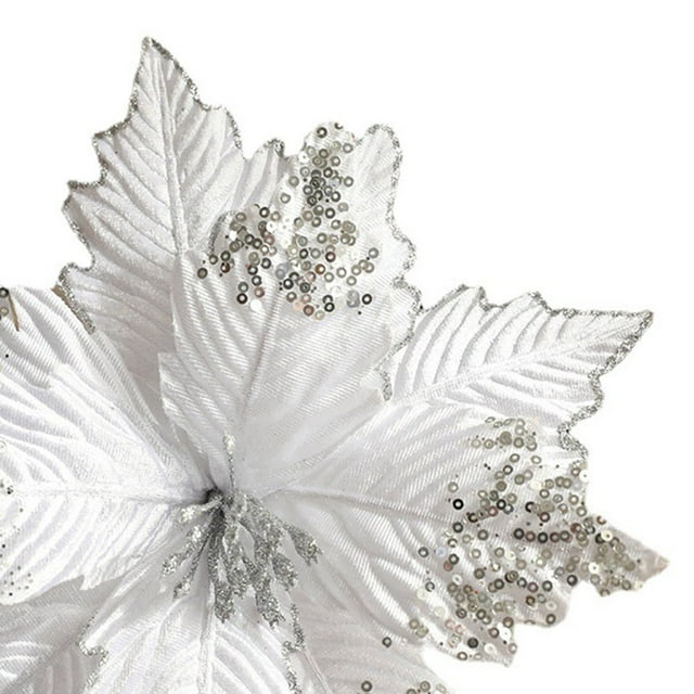 MesaSe Fake Flower Christmas Decoration Create Atmosphere Festive Sparkle-Effect Simulation Flower
