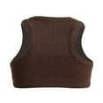 thumbnail image 5 of CNKOO Crop Tops pour Femmes Décontracté Couleur Unie Col Ajusté Sans Manches, 5 of 5