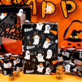 thumbnail image 2 of Halloween Wrapping Paper Roll, Ghost Wrapping Paper, Cute Ghost Print Gothic Themed Black Gift Wrap for Halloween Day, October Holiday Decoration, Party, Christmas Nightmare (17 In X 33 Ft), 2 of 14