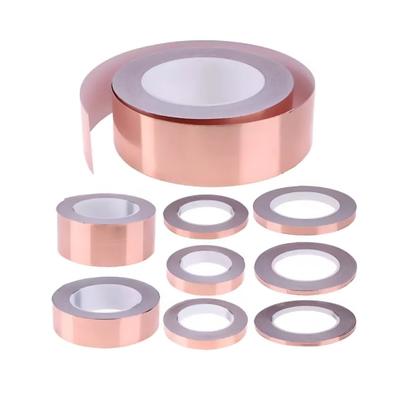 ICERUN Copper Tape with Conductive Adhesive - EMI Shielding & Electrical Repair Tape for Guitar Grounding, Crafts, Electronics Projects & DIY Applications