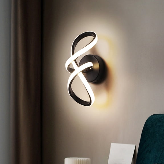 Brixlen Modern Nordic Creative Knot‑Shaped LED Wall Sconce, Warm Light Wall Mount Lamp for Bedroom Bedside Staircase Hallway Decor