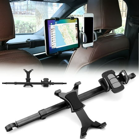 Auto Car Headrest Tablet Holder 360° Rotating Dual Mount Backseat Holder Stand For iPad Tablet and