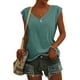 thumbnail image 1 of Fiudx Ropa de Mujer Blusas de Manga Casquillo de Color Sólido para Mujer Camisetas Sin Mangas Básicas de Ajuste Holgado Informal, 1 of 7