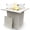 Beige, variant on JXXM 28" Fire Pit Table, 50,000 BTU Steel Gas Firepit with Lid and Glass Wind Guard, Black