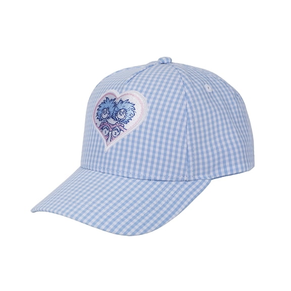 The Cat In The Hat Thing 1 & Thing 2 Toddler's Blue Checkered Traditional Adjustable Baseball Cap