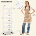 thumbnail image 2 of Carrito de Almacenamiento Delgado ThreeHio de 6 Niveles para Baño y Cocina Blanco, 2 of 7