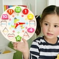 TIIFSWHS Preschool Shape Sorting Clock Wooden Early Education Teaching
