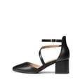 thumbnail image 2 of Zapatos de Tacón Bajo con Correa al Tobillo para Mujer DREAM PAIRS, Tacón Grueso 5 cm, Color Negro, 2 of 8