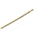 thumbnail image 2 of Stainless Steel Yellow Gold-Tone Mens Classic Cuban Link Chain Necklace Bracelet Set, 2 of 4