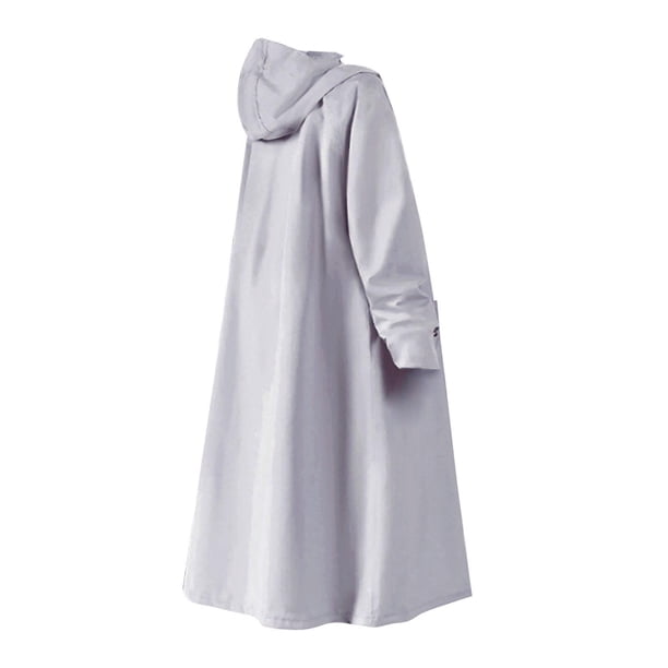 Impermeable para motocicleta, cortavientos, resistente al viento, con capucha, capa de lluvia para Gris L