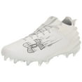 thumbnail image 1 of Under Armour Men's Blur Smoke 2.0 Molded Cleat Football Shoe, (101) White/White/Metallic Silver, 8, 1 of 3