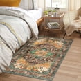 thumbnail image 3 of Washable Runner Rug x Boho Vintage Hallway Rug Runner with Rubber Backing Stain Low Pile Faux Wool Distressed Carpet Runner for Bedroom Kitchen Laundry Entrance, 3 of 7