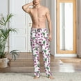 thumbnail image 2 of Honiee Orchids Flowers for men - a sleek fusion of Straight Pajama Pants, versatile Lounge Pants, and cozy Sleepwear, all rolled into one-Small, 2 of 6
