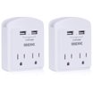 Presto Plug Portable Power Adaptor, Electric Outlet Extender with 2 USB ...
