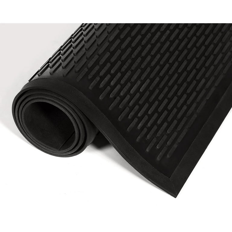 Crown-Tred Indoor/Outdoor Scraper Mat, Rubber, 35.5 x 59.5, Black Crown-Tred Indoor/Outdoor Scraper Mat, Rubber, 35.5 x 59.5, Black