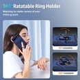 thumbnail image 7 of for Google Pixel 7 Case with Camera Lens Cover, HD Screen Protector, 10 FT Military Grade Drop Protection, Magnetic Ring Holder Kickstand Protective Phone Case for Google Pixel 7, Navy Blue, 7 of 7