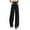 Black, variant on Womens Pants Casual Thin High Waist Wide Leg Trousers Straight Fit Flattering for Legs Lightweight Casual Breathable Khaki XXXXL