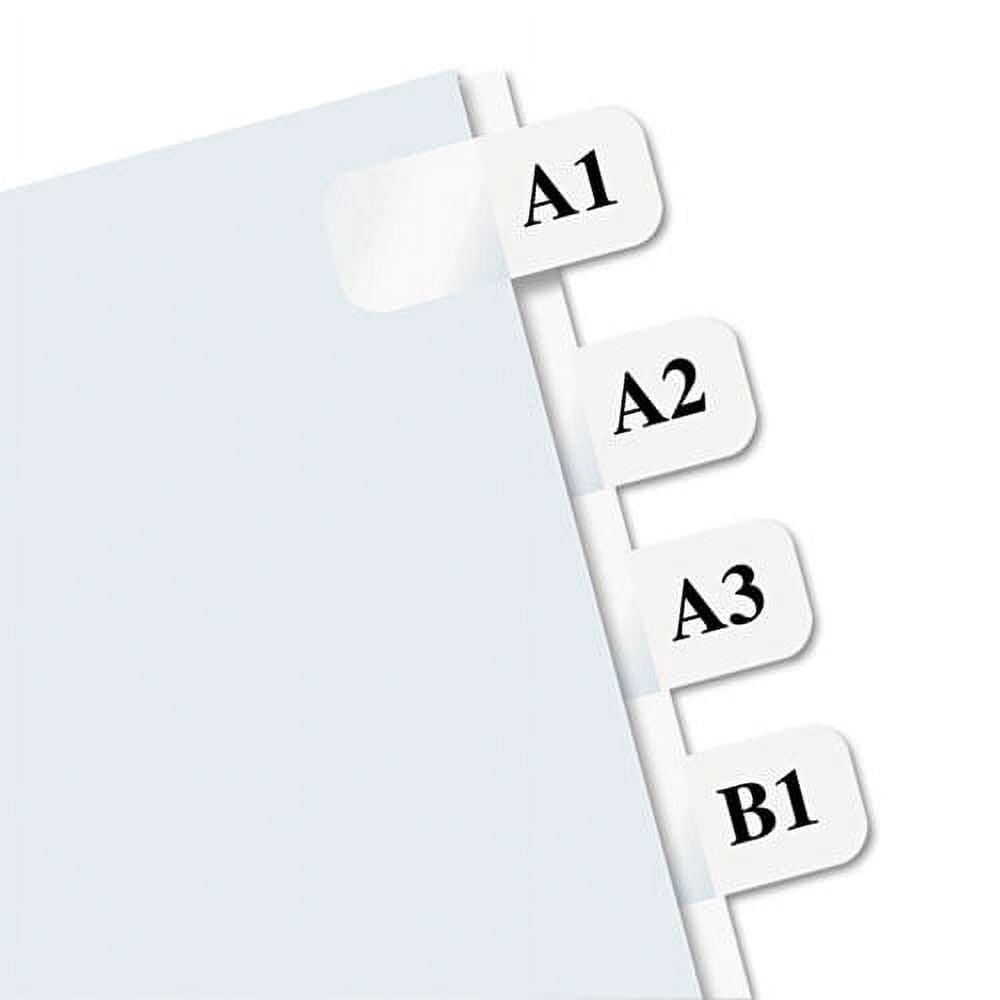 Laser Printable Index Tabs, 1/12-Cut Tabs, White, 0.44" Wide, 675/pack | Bundle of 2 Packs