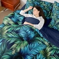 thumbnail image 4 of Homewish Tree Leaves Twin Bedding Sets 7-Piece for Teenagers,Botanical Theme Bedding Comforter Set Microfiber,Tropical Plants Breathable Sheet Sets,Ultra Soft Home Decor,Reversible, 4 of 8