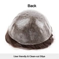 thumbnail image 6 of Men's Capillary Prosthesis Knotless Invisible Base Mens Toupee Human Hair System Units Injection PU Skin Male Hair Prosthesis Replacement Systems, 6 of 7
