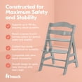 thumbnail image 4 of hauck Alpha+ Grow Along Adjustable Wooden Highchair Seat, Beechwood, Grey, 4 of 7
