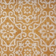 Nicole Miller New York Patio Country Danica Transitional Geometric Indoor/Outdoor Area Rug, Yellow/White, 7'9x10'2