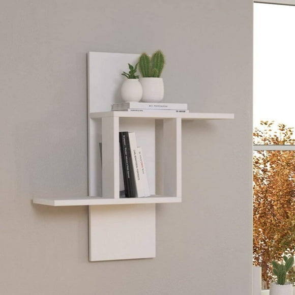 JV Home Mill Collection Modern Wall Shelf Decorative Floating Shelves for Home Décor Bedroom Living Room Bathroom Kitchen 27 Inch Anthracite
