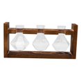 thumbnail image 2 of Terrario, macetero, soporte para plantas con soporte de madera, estante de madera, diamante decorativo 276x57x13cm, 2 of 9