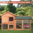 thumbnail image 6 of EuKer Chicken Nesting Box, 3 Compartment Chicken Lay Box with Metal Legs and Removable Tray for Poultry Coop, Backyard, Farm, Red, 6 of 9