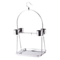 thumbnail image 1 of Soporte de juego para loros y pájaros, soporte para pájaros con 4 cuencos, soporte portátil de acero inoxidable para loros, jaula para pájaros para 27 x 19 x 50 cm, 1 of 9