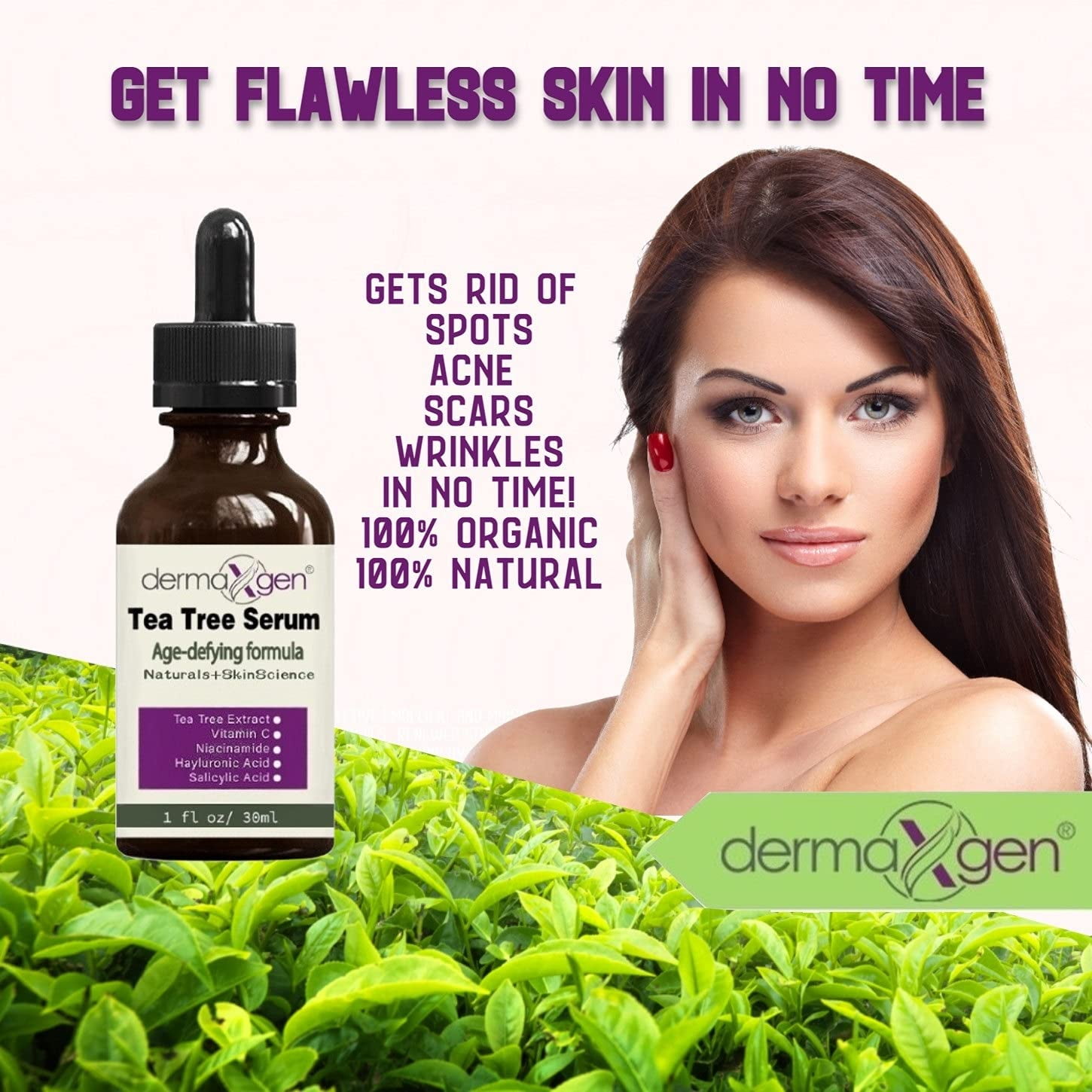 Buy TEA TREE SERUM AGEDEFYING FORMULA NATURAL Vitamin C+ Niacinamide