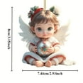 thumbnail image 3 of Adorable 2D Angel Doll Acrylic Pendant Perfect Car Rearview Ornament Christmas Tree Hanger Festive Gift/ Cute Angel Little Girl Pendant, 3 of 6