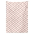 thumbnail image 3 of Ambesonne Pale Pink Tablecloth Rectangular Table Cover, Geometric Mosaic Grid, 52"x70", Blush White, 3 of 4