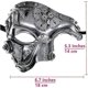 thumbnail image 4 of Metal Venetian Steampunk Cyborg Mask, Masquerade Mask for Halloween Costume Party/Ghost of the Opera/Mardi Gras Ball, 4 of 4