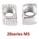 thumbnail image 2 of 100 Piezas M5 T-Slot Hammer Head Tuerca Serie 2020 Perfil de Aluminio Ranura de Extrusión (M5 x 10 x 6 mm), 2 of 6