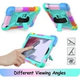 thumbnail image 5 of LTROP Samsung Galaxy Tab A7 Lite Case,Galaxy Tab A7 Lite Case for Kids,3-Layer Shockproof Cover Case with Swivel Stand/Hand Strap for Samsung Galaxy Tab A7 Lite 8.7 Inch 2021 (SM-T220/T225), Aqua Teal, 5 of 9